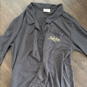 Taylor Swift Folklore Album Womens Grey Pajama Style Top Limited Edition S 22x28